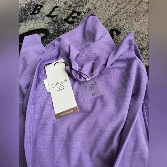 NWT Calia Women's Twist Back Tank Top Sleeveless Heathered Purple Size Medium - Picture 6 of 6